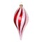 Vickerman 12 in. Red-White swirl Candy Glitter Drop Christmas Ornament
